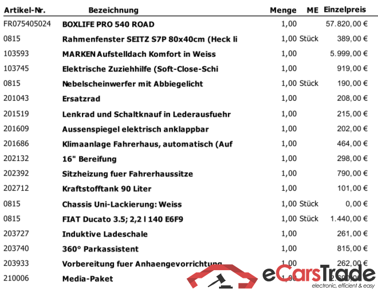 KNAUS Knaus Boxlife Pro 540 Road FIAT Ducato 3.500 kg*** (103 kW / 140 PS); Frontantrieb; Euro 6e (Abhängigkeit: ABH55183, ABH27953) #2