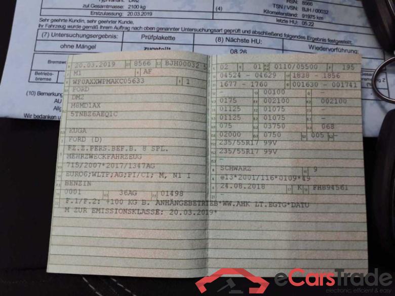 Ford Kuga (CBS)(2013->) DE - SUV5 1.5 EcoBoost EU6, Cool&Connect 4x2 Start/Stopp OPF, (Facelift) 2018 - 2019 #6