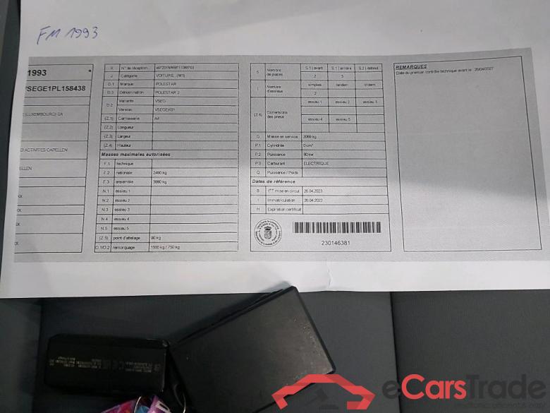 POLESTAR - POL POLESTAR 2  Long Range Single Motor 231PK Pack Plus & Pilot Lite * ELECTRIC * #4