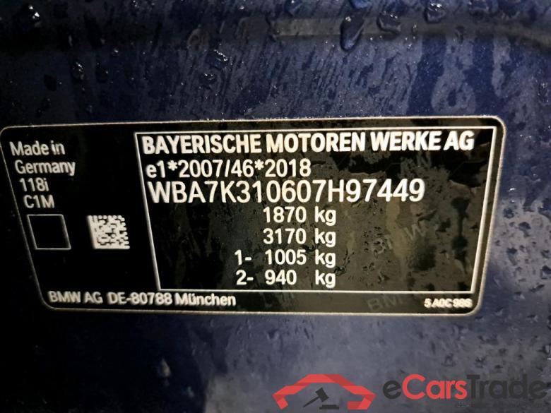 BMW - BMW 1 HATCH 118iA 136PK Advantage Pack Business With Heated Sport Seats & Live CockPit Nav Plus & Comfort Access & PDC Front & Rear  * PETROL * #6