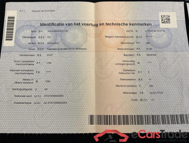 VOLKSWAGEN Golf VIII New Golf Life 1.0 TSI 81 kW (110 ch) 6 vitesses manuel #3