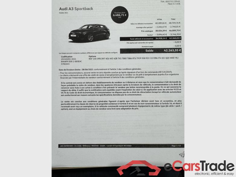 AUDI A3 Sportback PHEV Audi A3 Sportback  40 TFSI e  150(204) kW(ch) S tronic #5