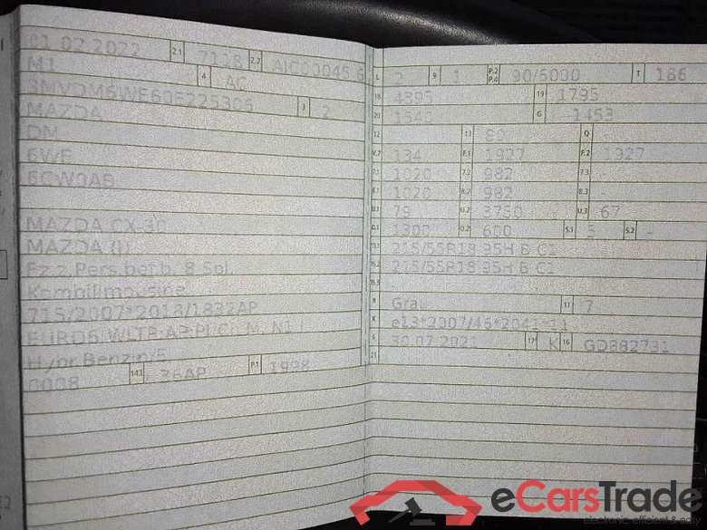 Mazda CX-30 (07.2019->) DE - SUV5 2.0 SKYACTIV-G M Hybrid EU6d, Selection 2WD (EURO 6d), 2019 - 2023 #6