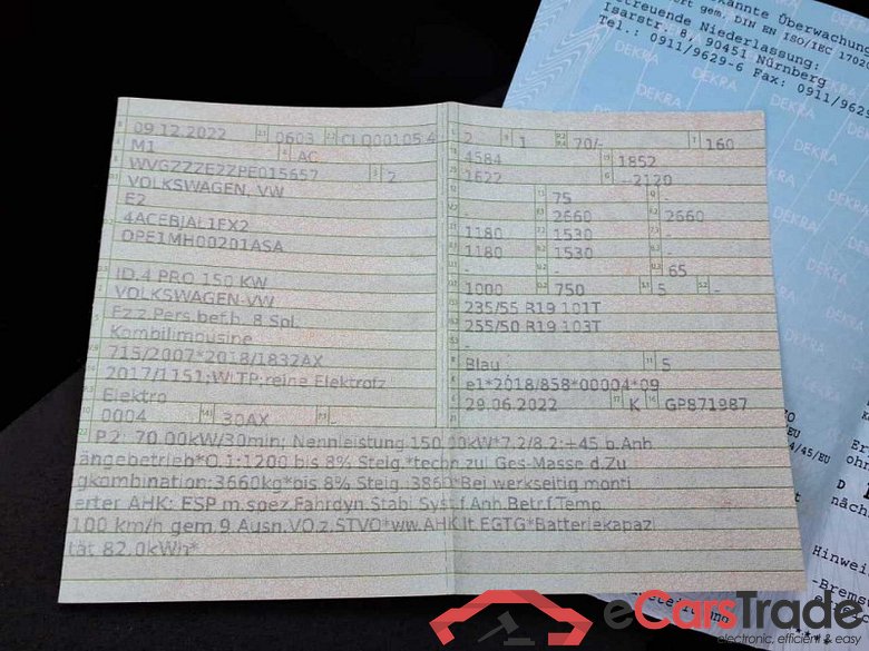 Volkswagen ID.4 (E21)(09.2020->) DE - SUV5 Pro Performance, (77kWh), 2020 - 2023 #6