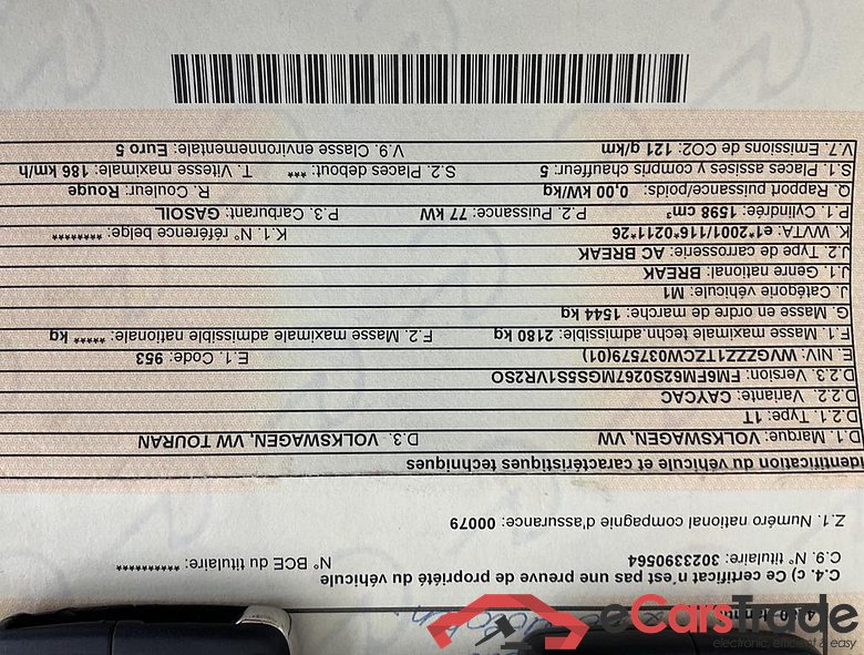 VOLKSWAGEN Touran Touran Highline BlueMotion Technology 1.6 l TDI 77 kW (105 PS) 6-speed #6