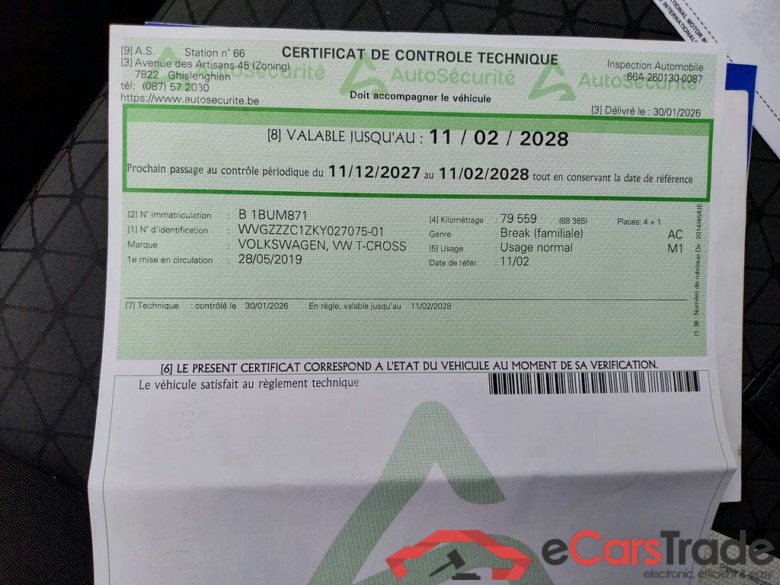 VOLKSWAGEN T-Cross Life 1.0 TSI 70 kW (95 ch) 5 vitesses manuel #1